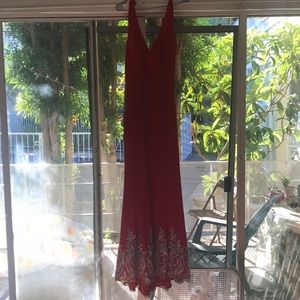 Red Prom Dress With Sequin Detailing